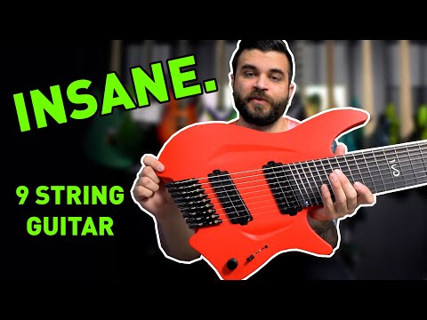 An ABSOLUTE UNIT Of A Guitar... ARISTIDES H/09R 9 String Guitar Demo & Review