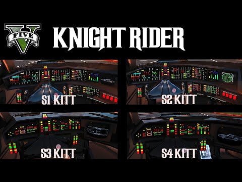 Knight Rider Mod GTA 5 - 4 separate KITT Versions (S1, S2, S3 & S4)