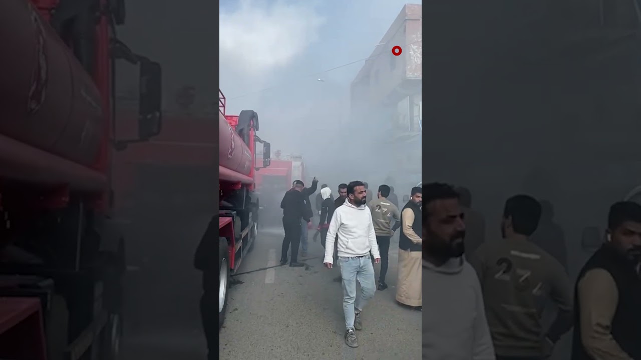 فيديو | اندلاع حريق داخل مخزن للمواد الغذائية في منطقة رأس الجسر بمحافظة كركوك