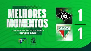 MIXTO 1x1 OPERÁRIO | MELHORES MOMENTOS | BRASILEIRÃO SÉRIE D 2026