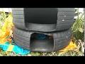 Old Tire Cat Shelter