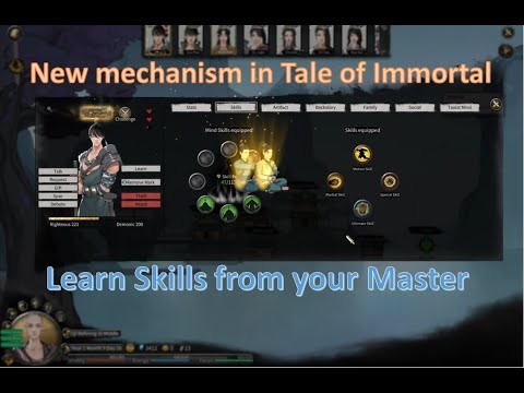 New Mechanic in Tale of Immortal: Learn Skills from Your Master