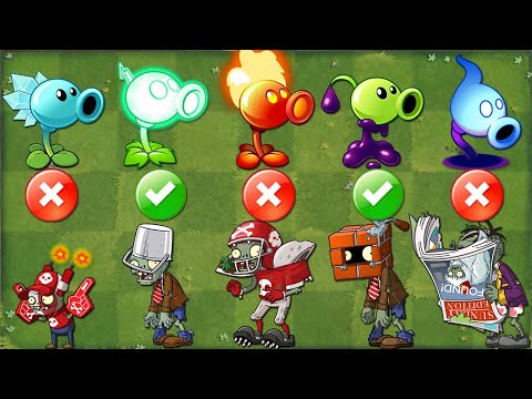 PvZ 2 Challenge - All Plants With 1 PlantFood Vs Team Modern Day Zombie - Who Will Win?