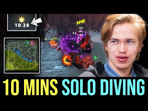 Topson First Pick RANDOM in IMMORTAL Pubs - 10 min SOLO DIVING DOTA 2