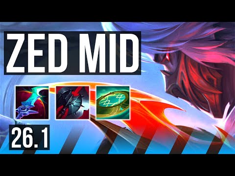 ZED vs FIZZ (MID) | Good KDA: 17/1/9 | KR Master | 26.1