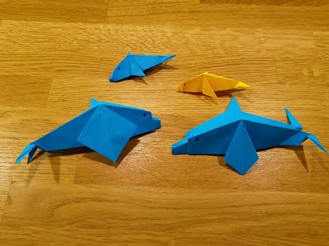 How to make an easy Origami Dolphin step by step