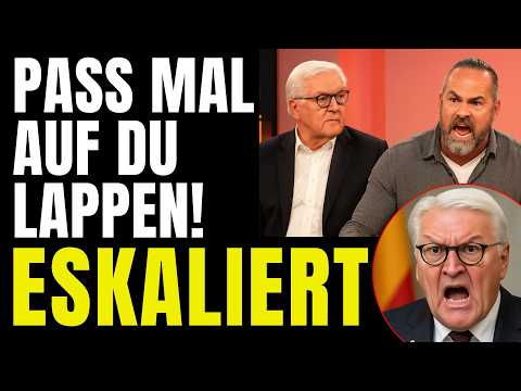 Plötzlich hat Carsten Stahl die Nase voll von Steinmeier! - Nimm den Lappen und geh dich waschen!