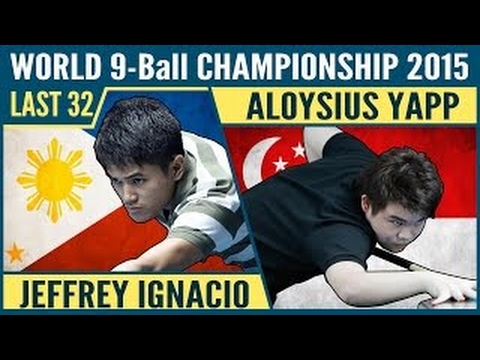 Jeffrey Ignacio vs Aloysius Yapp 叶浚惟 | Last 32 2015 World 9-ball Pool Championship