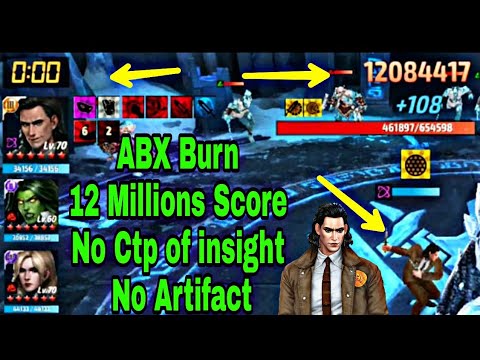 12 Millions Score With Loki TVA Uniform On ABX Burn & No Insight & No Artifact - Marvel Future Fight