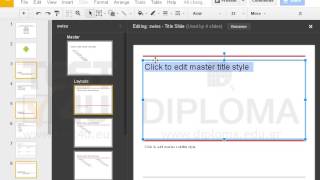 Change the title font size to 33pt on the slide master and to 40pt on the title slide layout.