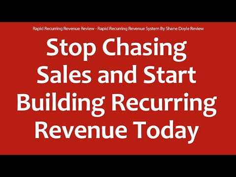 Rapid Recurring Revenue Review - Rapid Recurring Revenue System By Shane Doyle Review