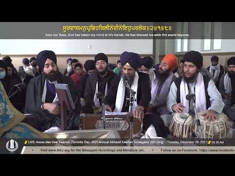 049 Bhai Jaswant Singh Jee Toronto Tuesday Morning Toronto Dec 2021 Annual Akhand Keertan Smaagam