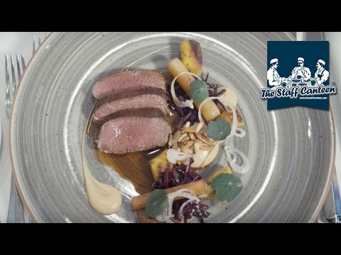 Rabbit, venison and poached pear recipes from Michelin star chef Berwyn Davies