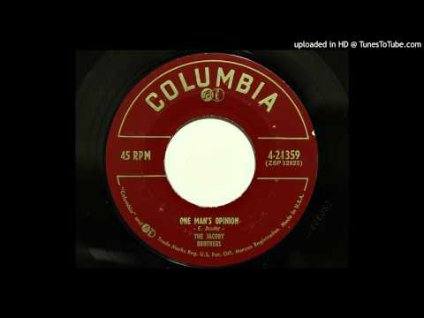 The Jacoby Brothers - One Man's Opinion (Columbia 21359) [1955 hillbilly bopper]