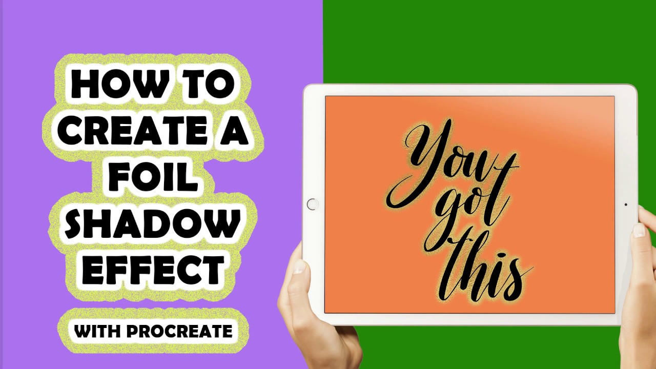 PROCREATE | How to Create a Foil Shadow Effect | iPad Pro & Procreate App | FREE Brush
