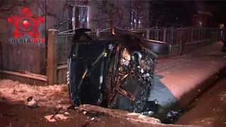 preview picture of video 'Accident Audi facut praf de un cap de pod (Rascruci, Cluj)'