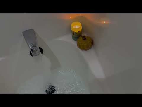 Bathtub Filling ASMR - Dim Candle Light, Inside tub - White Noise for Sleep