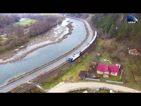 [Drone]GM 64-1357-4&IR1834 Timisoara Nord-Iasi in Defileul Crisului Repede`s Canyon 02 December 2016
