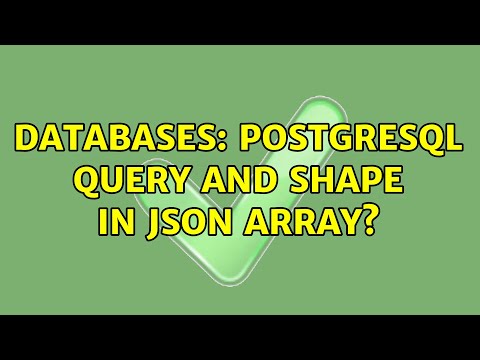 Databases Postgresql Query And Shape In Json Array