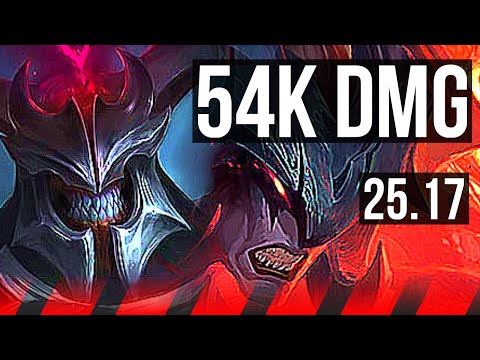 MORDEKAISER vs AATROX (TOP) | 54k DMG, 6 solo kills, 18/3/8, Legendary | KR Master | 25.17