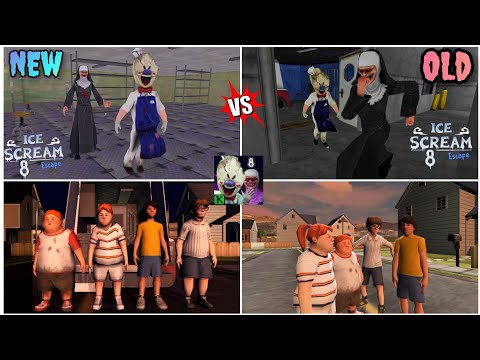 New Ice Scream 8 Fangame Escape Ending vs Old Ice Scream 8 Fangame Escape Ending