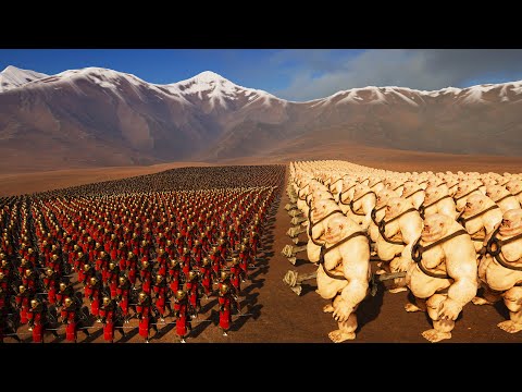 50 000x SWORDSMAN (SHIELD)  VS 10 000x OGRE | EPIC FANTASY BATTLE SIMULATOR