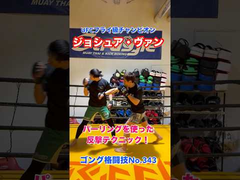 ジョシュア・ヴァン選手【パーリングを使っての下がってカウンターパンチ】