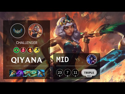 Qiyana Mid vs Ahri - BR Challenger Patch 12.3