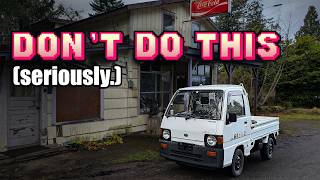 I bought a kei truck from Japan and then I drove it 1,000 miles home