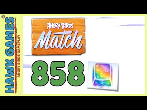 Angry Birds Match ⭐ Level 858 - Walkthrough, No Boosters