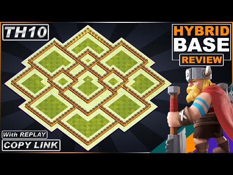 LEGENDARY TH10 Base with REPLAY 2021!! Town Hall 10 TROPHY/FARMING base COPY LINK - Clash of Clans