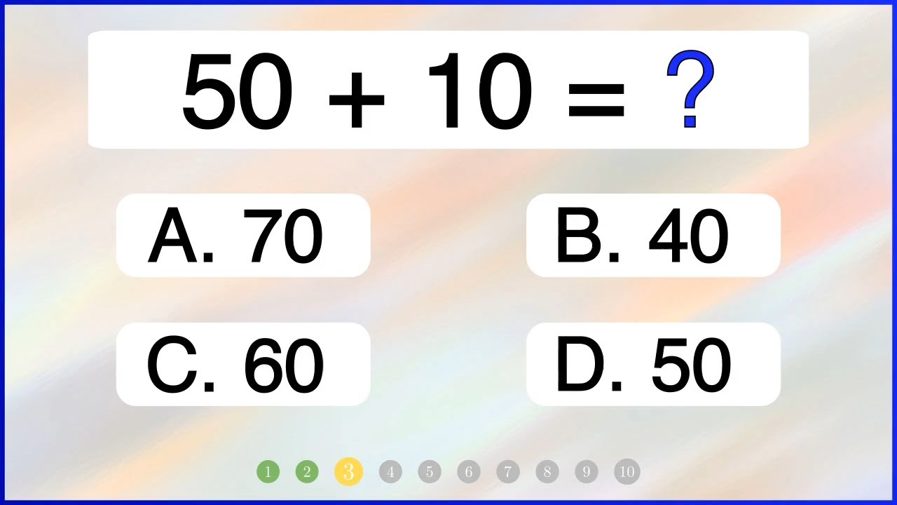 QUIZ Master Add Multiples of 10 for 3rd grade #1learnstudio #addition