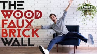THE WOOD FAUX BRICK WALL /// Experiment #003