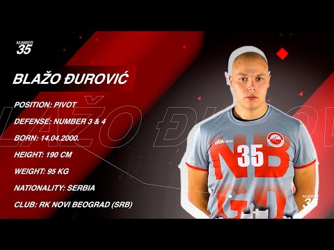 Blazo Djurovic - Pivot - HC New Belgrade - Highlights - Handball - CV - 2021/22