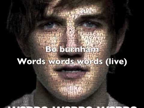 Bo Burnham - Words Words Words (Live)