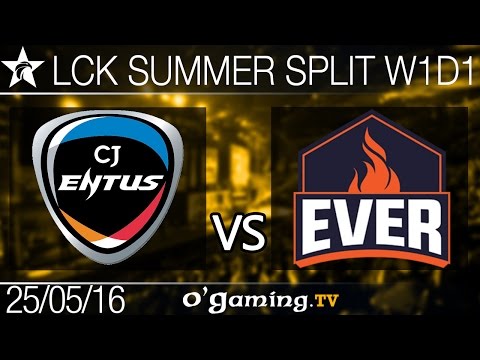 CJ Entus vs ESC Ever - LCK Summer Split 2016 - W1D1