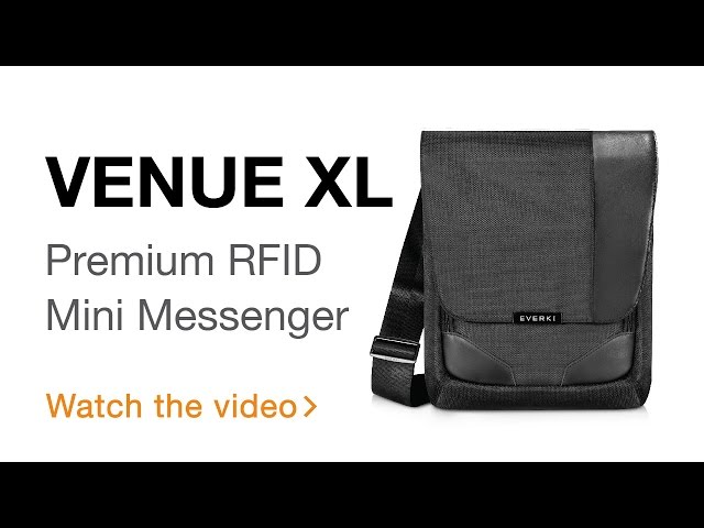 Video teaser per EVERKI Venue XL Premium RFID Mini Messenger, fits iPad Pro 12-Inch/Surface Pro/MacBook 12 (EKS622XL)
