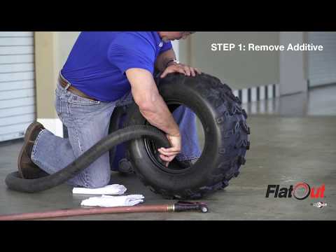 How to Remove FlatOut Tire Additive by MULTI SEAL
