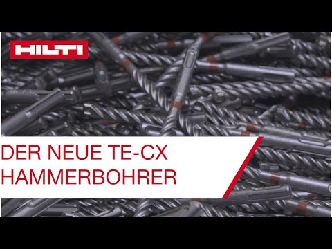 Lässt sich selbst von Bewehrungseisen nicht so schnell aufhalten - der neue TE-CX Hammerbohrer.
