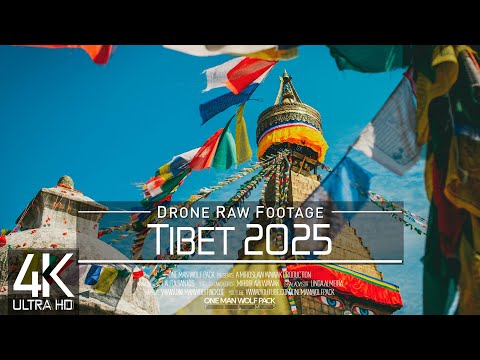 【4K】☸️ Drone RAW Footage 🔥 This is TIBET 2025 🔥 Yamdrok Lake 🔥 Karola Glacier 🔥 UltraHD Stock Video