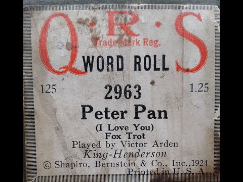 Peter Pan - Piano Roll, Victor Arden 1925