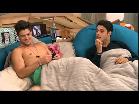 7/22 4:53am - Zach Puts on Frankie's Eye Mask "I Love Frankie, I LOVE HIM"