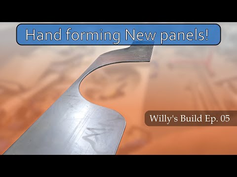 Hammer forming new Willys Jeep panels using wood? (Turbo Hayabusa Willys Jeep Build Ep. 05)