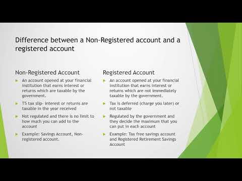 Difference between Registered and Non-Registered Accounts