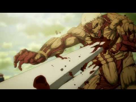 EREN VS REINER FULL FIGHT   VOSTFR   4K   SNK SAISON 4 EP 17