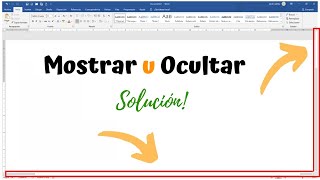 Como MOSTRAR u OCULTAR LA BARRA DE DESPLAZAMIENTO HORIZONTAL Y VERTICAL en WORD |solución|