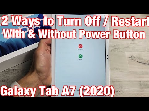 2 Ways to Turn Off or Restart : Galaxy Tab A7 (2020)