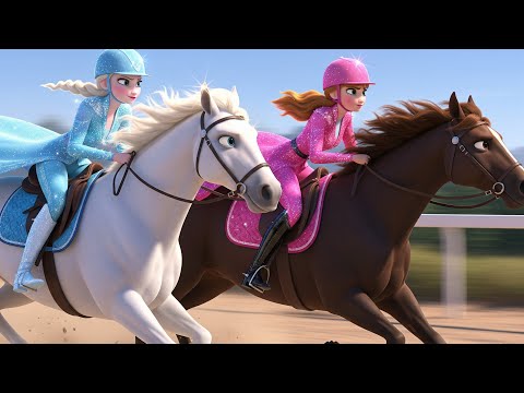 🐎✨️Horse Riding Challenge: Will Elsa Beat Anna?❄️🌈