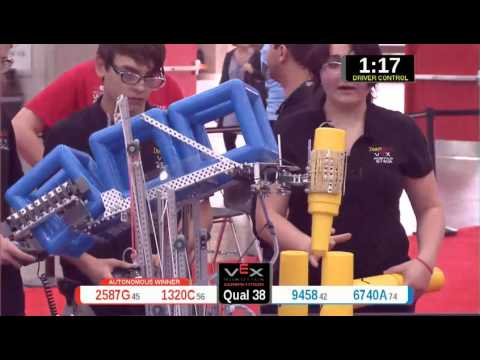 2015 VRC Arts Q38 - 2587G 1320C vs 9458 6740A - 61 to 49 - VEX Worlds 2015 - Arts Division