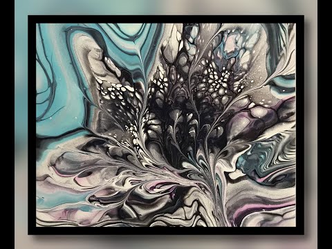 691 Bloom and Swipe Transfer ~ Acrylic ~ Fluid Art ~ Art By Susan King